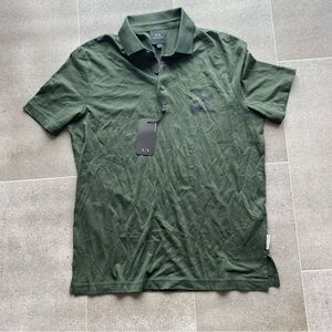 Armani Exchange Dark Green Polo Shirt